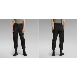 G-Star Raw Boyfriend Tapered Cargo Pants Womens 29 (33x26) Black Jogger Military
